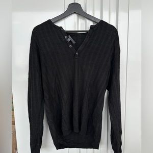 John Varvatos Linen Blend Sweater L